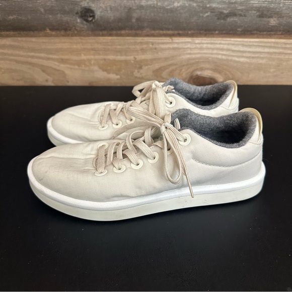 Allbirds Wool Piper Woven White Sneakers Shoes Lace Up Running Women's Size 7 - Picture 9 of 9